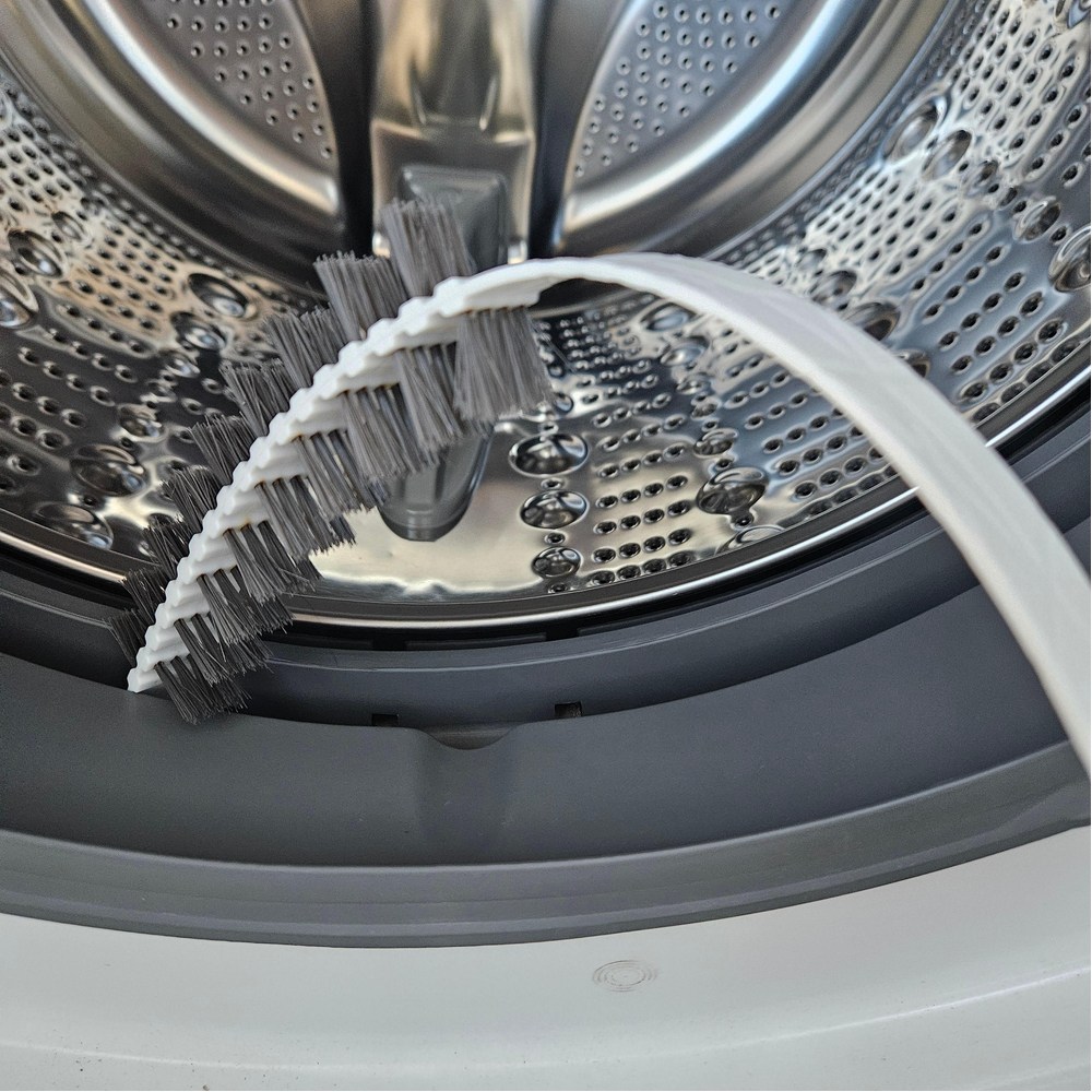 이븐스 구석구석 에어컨 세탁기 틈새 청소솔 브러쉬, 1개, 화이트/그레이