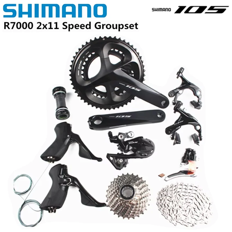 SHIMANO 105 R7000 그룹 세트 2x11 속도 세트 R7100 크랭크 셋 50-34T 52-36T 도로 자전거 자전거 키트 그룹 세트 5800 업그레이드
