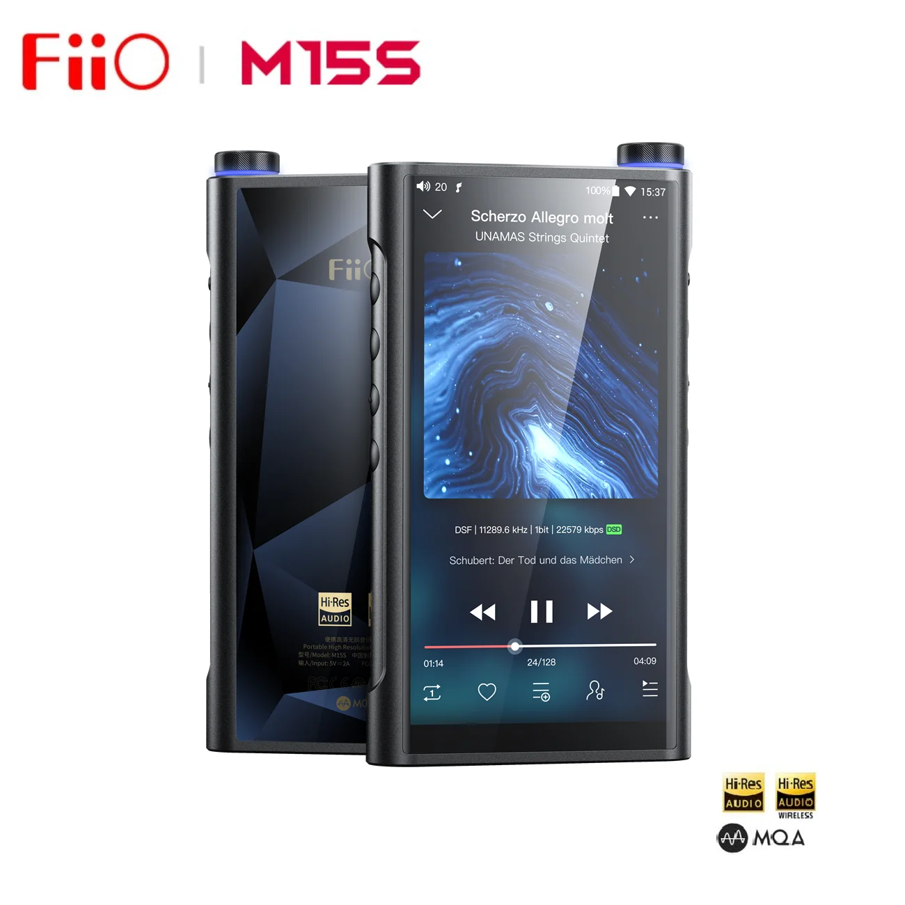 FiiO M15S 고해상도 오디오 안드로이드 음악 플레이어