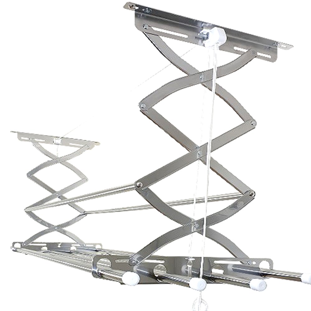 세양아트 2단 3단 상단봉 천장건조대 올 스텐 반자동 베란다 창고 천정 빨래건조대, 1개