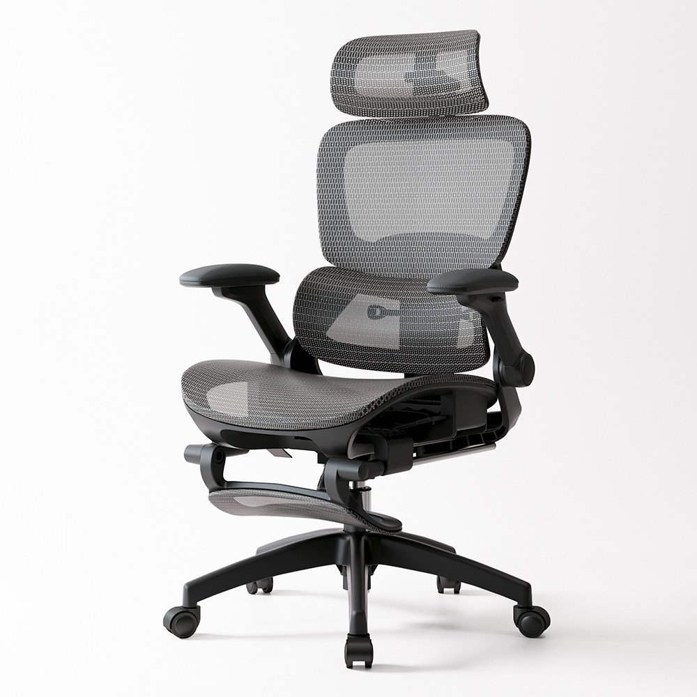 HOMEY NEST 컴퓨터의자 비즈니즈석 8D 팔걸이 방석조절 풀메쉬 발받침 사무용 사무실 게이밍 학생 책상의자 HN-X563