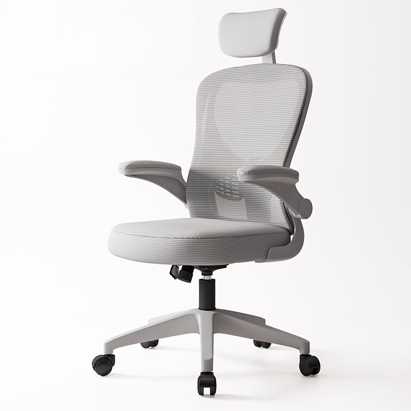 HOMEY NEST 자세교정 편한 공부 책상의자 사무용의자 허리 조절 가능 허리보호 의자 HN-OC018, 그레이