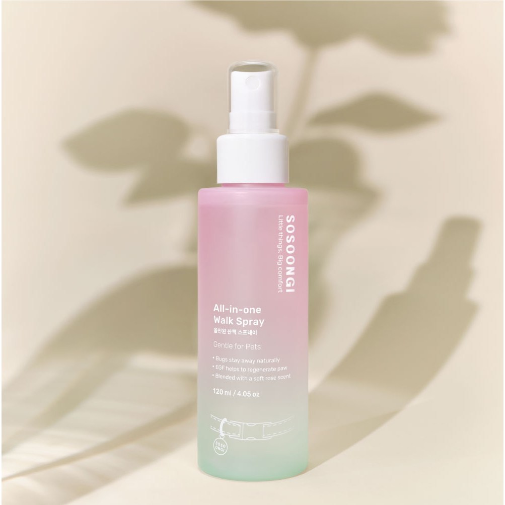 소소온기 강아지 진드기 모기 퇴치 탈취제 스프레이 편백수 강아지냄새 EGF [피부,모발 건강증진] 올인원 강아지 산책스프레이, 핑크그린, 1개,