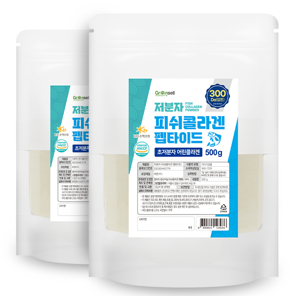 백세식품 초저분자 피쉬콜라겐 펩타이드 100% 분말 가루 500g팩 HACCP인증, 2개, 500g