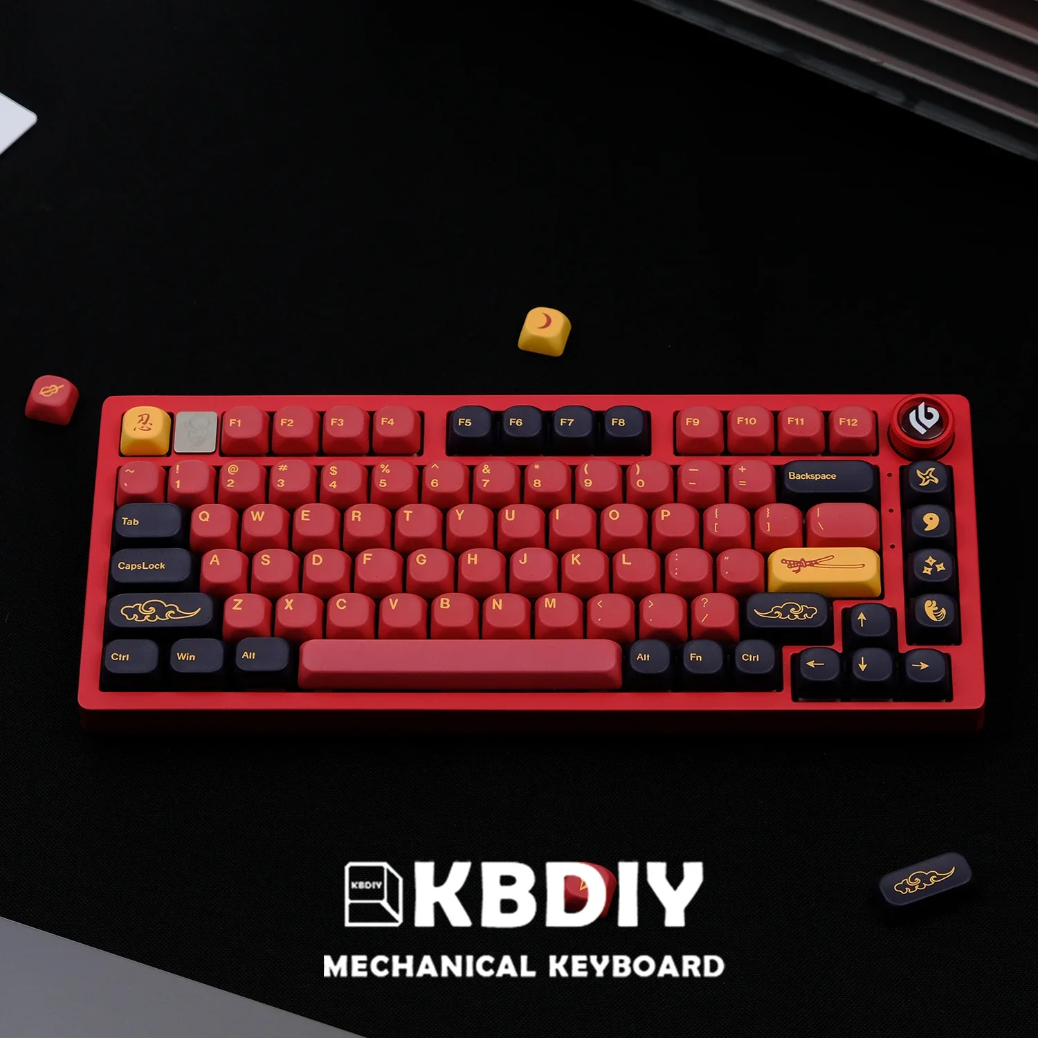 KBDiy GMK Keycaps PBT KOA 프로필 레드 사무라이