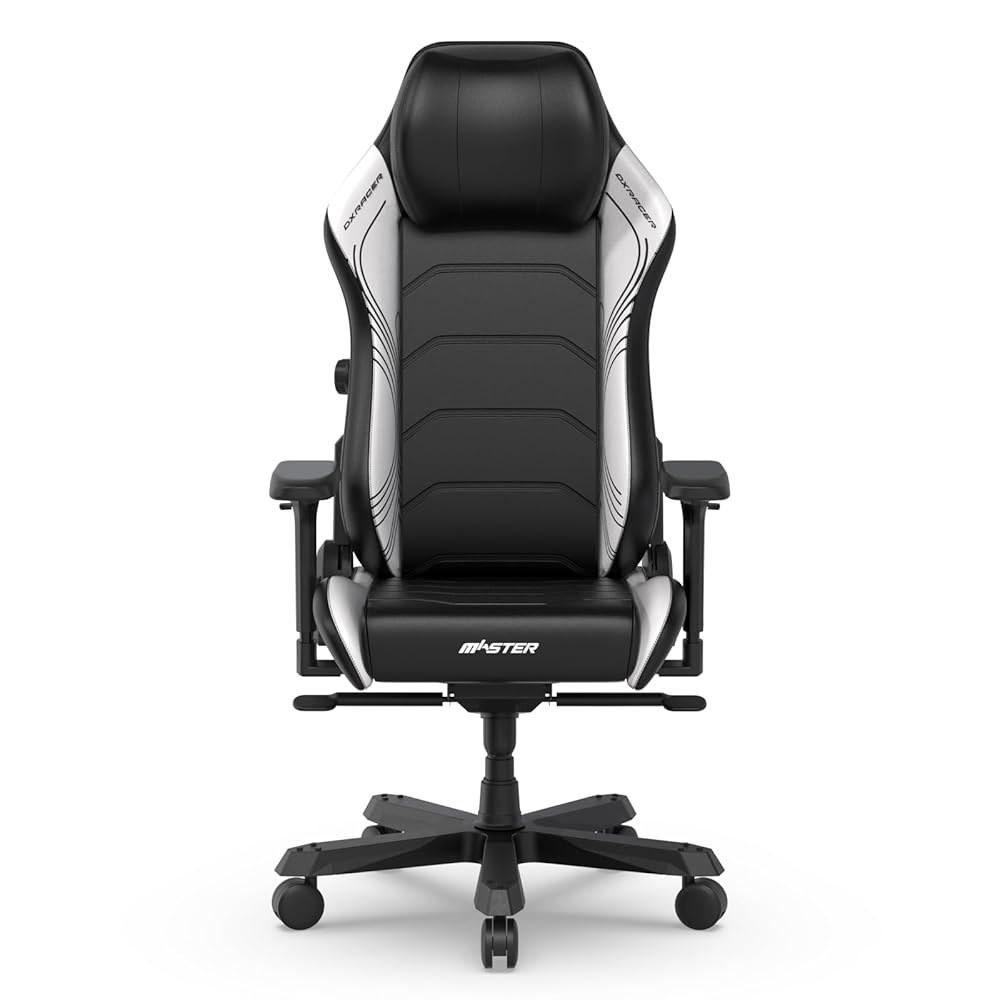 성인용 DXRacer 마스터 XL 가죽 높이 블랙 조절 게이밍 인체공학적 라인 컴퓨터 레드 가능 의자 리클라이닝 레이싱 비디오 스타일