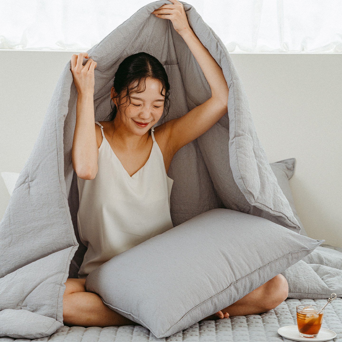 드리울 린넨 시어서커 여름 이불