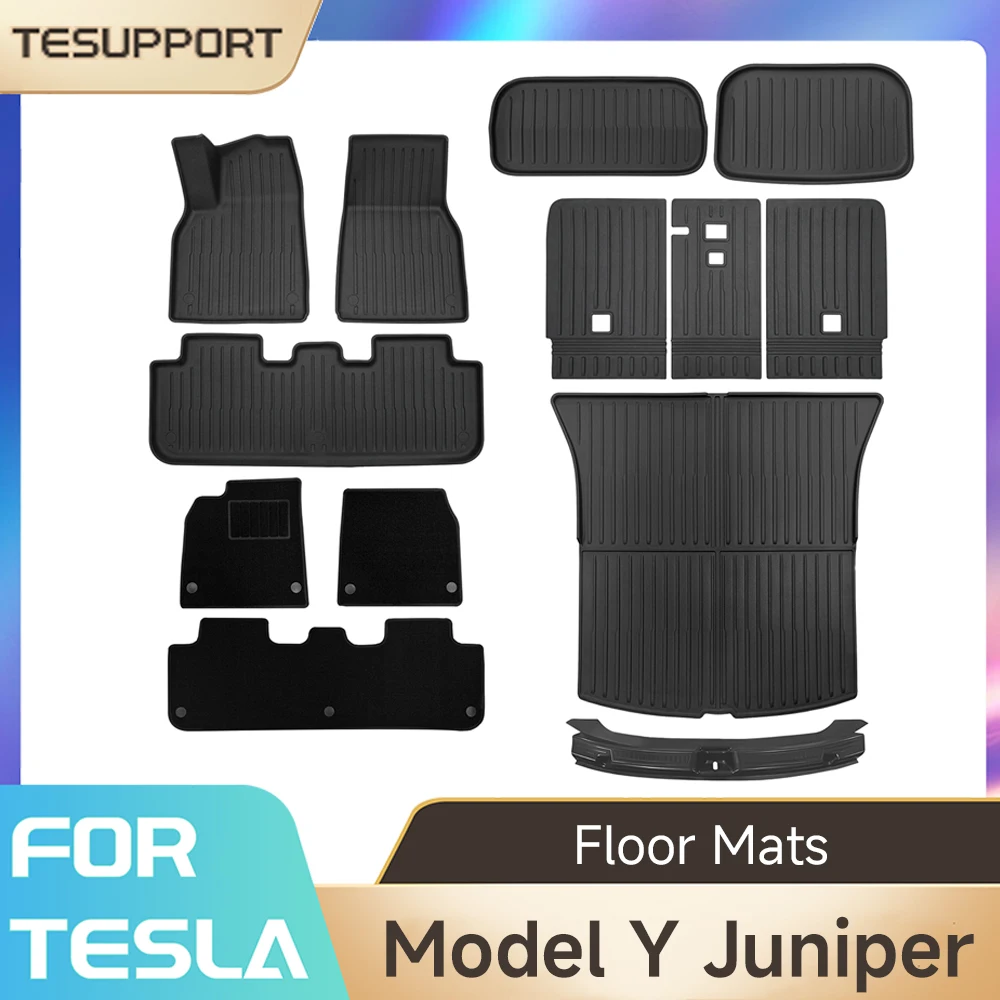 Tesla Model Y 2025 Juniper TPE 바닥 매트 카고 라이너 Tesla New Model Y Juniper 2025 액세서리 용 방수 트렁크 매트