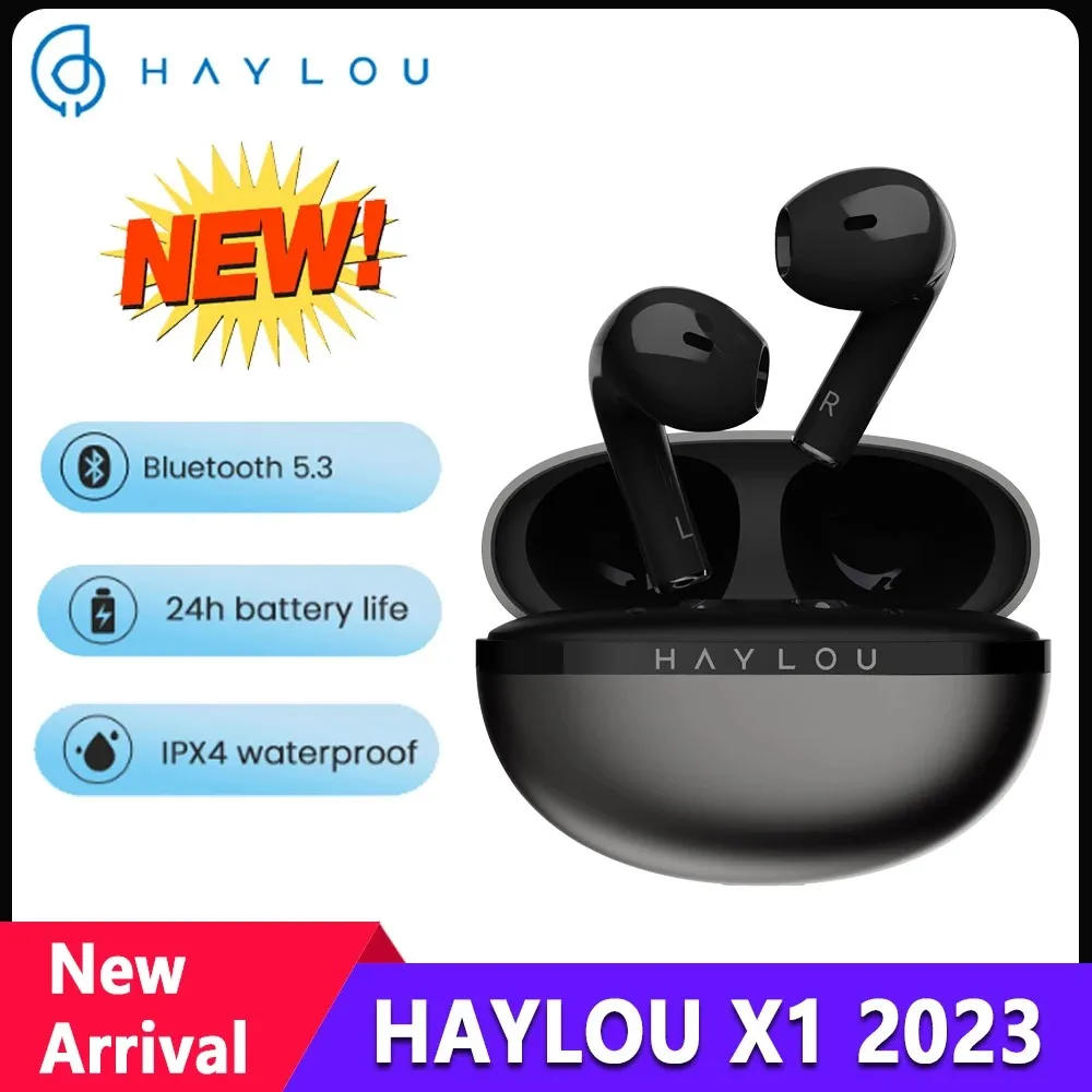 HAYLOU X1 2023 TWS Bluetooth 5.3 이어폰 24H 배터리 수명 무선 헤드폰 APP 제어 스포츠 이어폰 IPX4 방수 Earb
