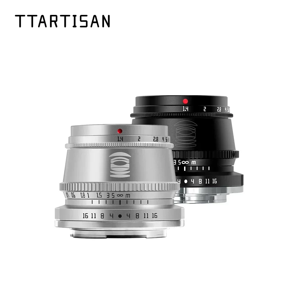 TTArtisan 35mm F1.4 APS-C 프라임 렌즈, 소니 E 마운트 Fujifilm XF Canon M Leica L Nikon Z Panasonic Olympus M43 카메라 렌즈