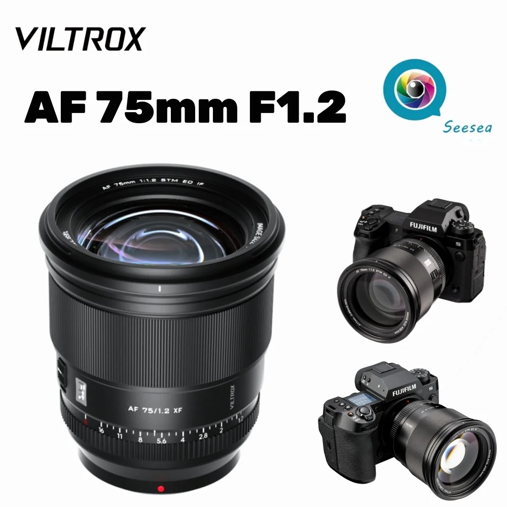 VILTROX 75mm F1.2 Pro 자동 초점 대구경 인물 렌즈 (소니 A7C2 A7CR ZV-E10, 니콘 ZF ZFC Z50 Z5II Z6 Z8, 후지필름 XT5 호환)