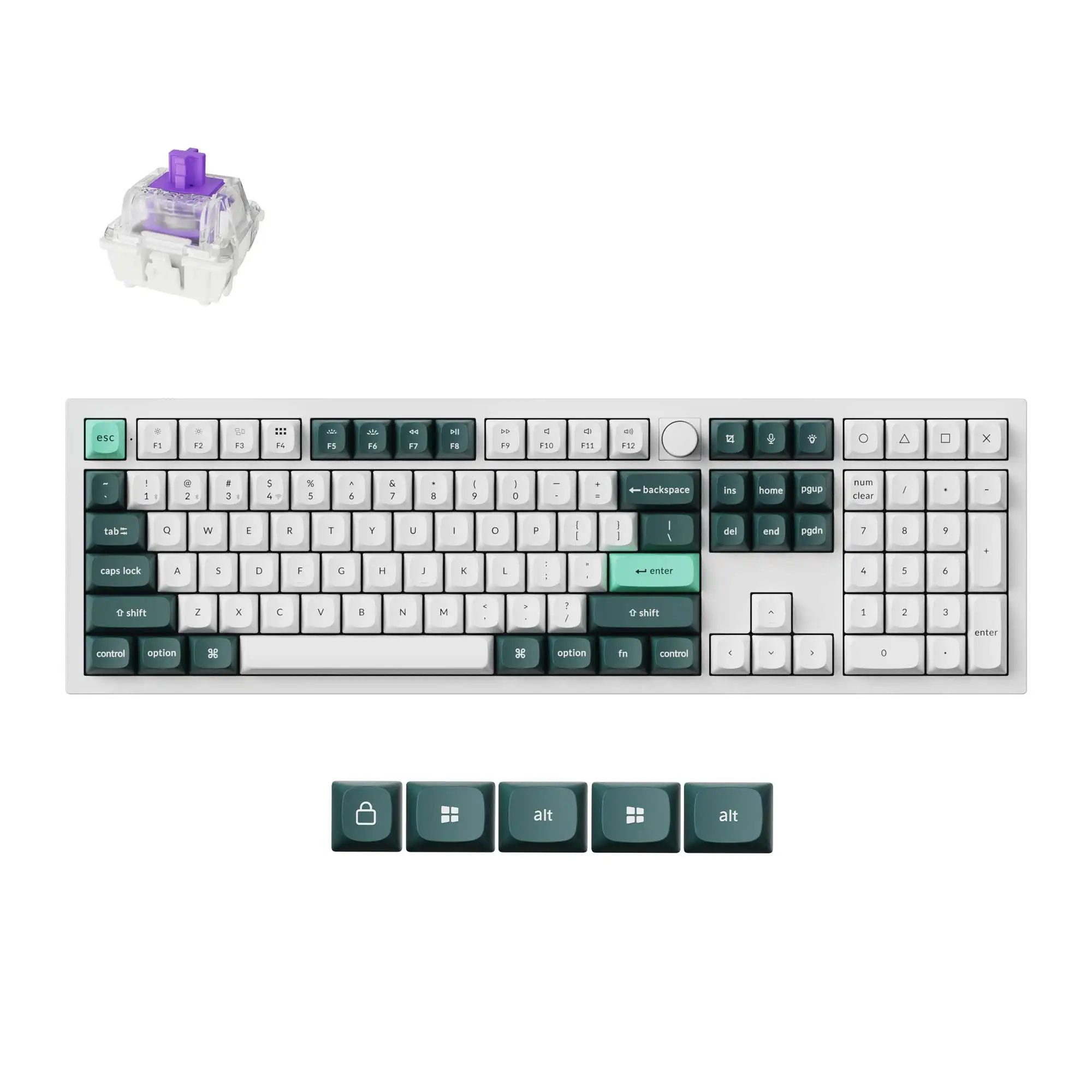Keychron Q6 HE QMK 무선 마그네틱 스위치 커스텀 게이밍 키보드, 풀 알루미늄 RGB 백라이트 풀 사이즈 노브