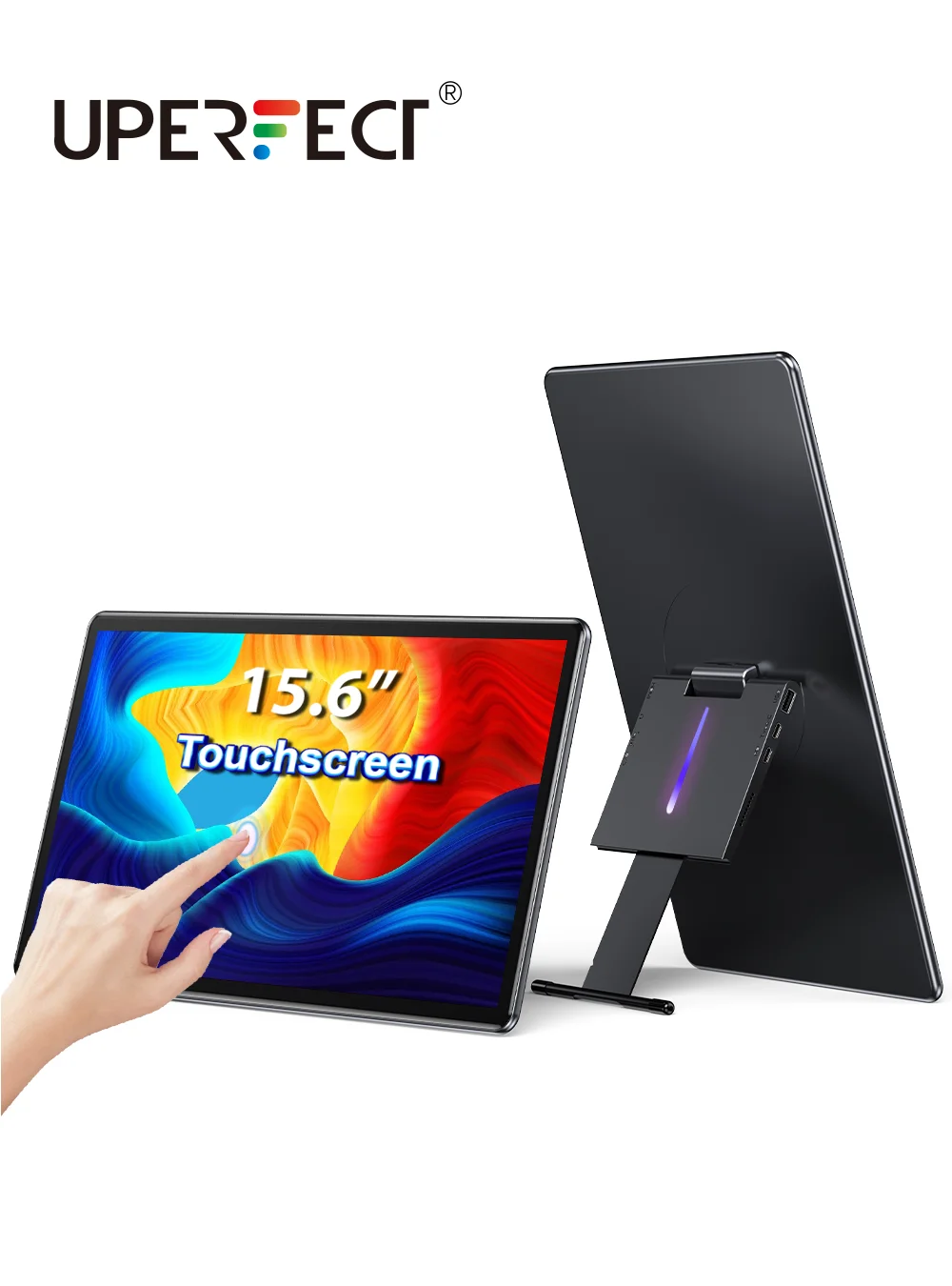 UPERFECT y 15.6 FHD USB 3.1 c형 터치 스크린 휴대용 모니터, PS4 스위치 노트북 Xbox Huawei Xiaomi 전화 게임 디스플레이