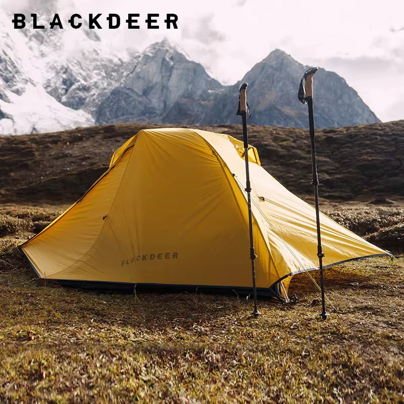 BLACKDEER 2인 초경량 텐트 20D 나일론 실리콘 코팅 직물 방수 관광 배낭 야외 캠핑 1.47 Kg