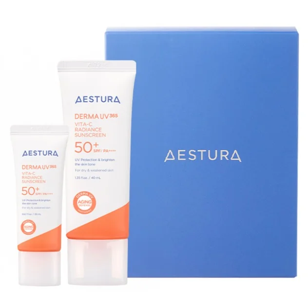 에스트라 더마유브이365 비타씨 광채수분 선크림 미백 SPF50